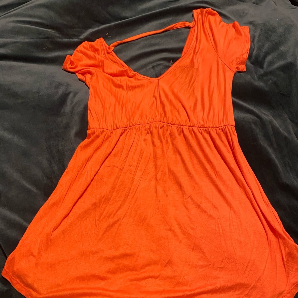 Orange maternity tunic